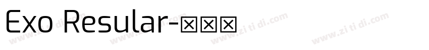 Exo Resular字体转换